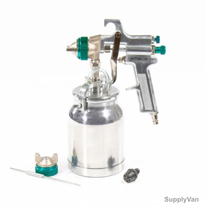 Stels HP Paint Spray Gun, AS-702, 4 Bar, 1/4 Inch Connection Size, 1000ML Tank Capacity — image 1