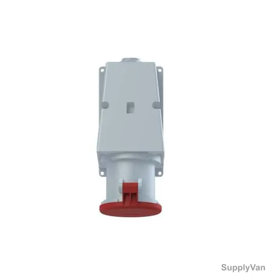 Abb Wall Mounted Socket Outlet, 363RS6, 380-415V, IP44, 63A, 3P+E, Red