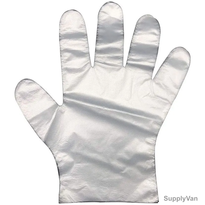 Khaleej Pack Disposable PE Gloves, GLO-PE, Clear, 50 Pcs/Pack