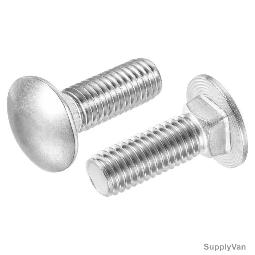 Carriage Bolt, Galvanized Iron, 6MM Thread Size x 50MM Length, 60 Pcs/Pack — image 1
