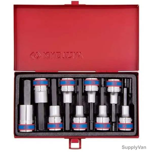Kingtony Hexagon Head Socket Set, 4120PR, 1/2 Inch Drive, 9 Pcs/Set