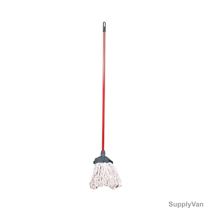 Snh Cleaning Mop With Clip, Cotton/Plastic, 100CM, Red/White