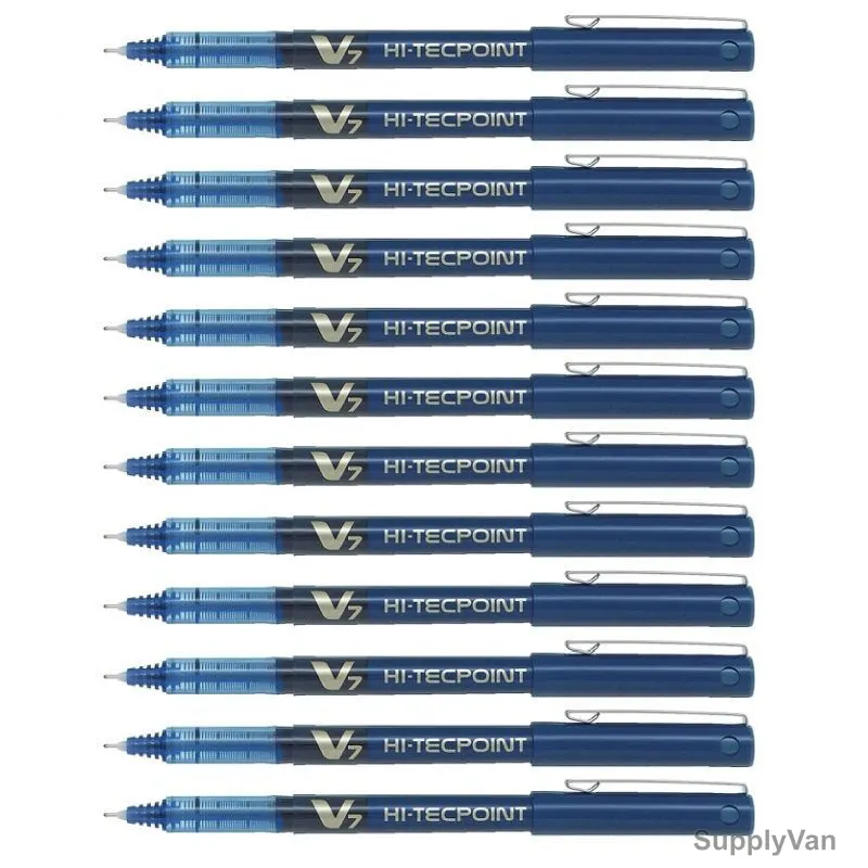 Pilot Rollerball Pen, BX-V7-L, Hi-Tecpoint, 0.7MM, Blue, PK12