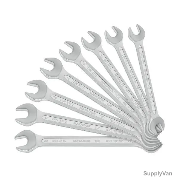 Matador Double Open End Wrench Set, 0100-9080, 8PCS