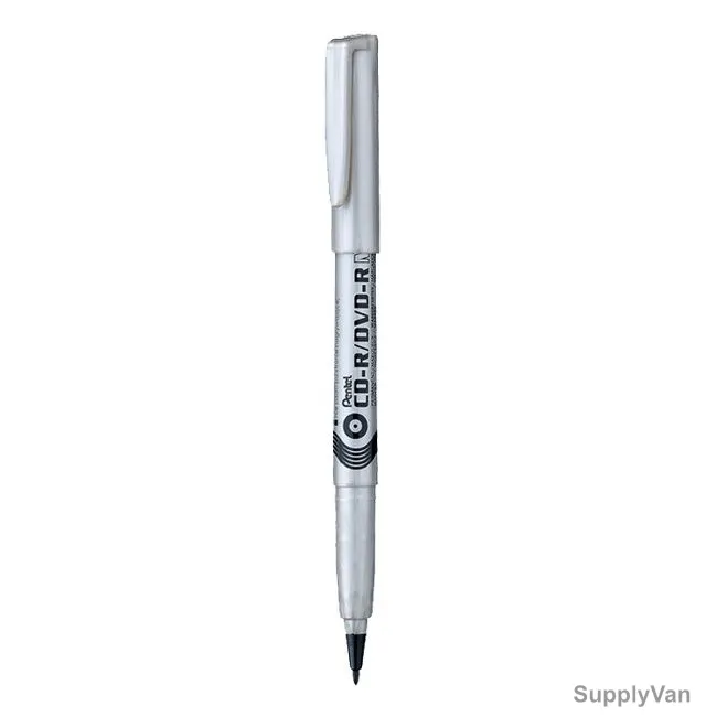 Pentel CD/DVD Marker, PE-NMS51-A, Black, 12 Pcs/Pack