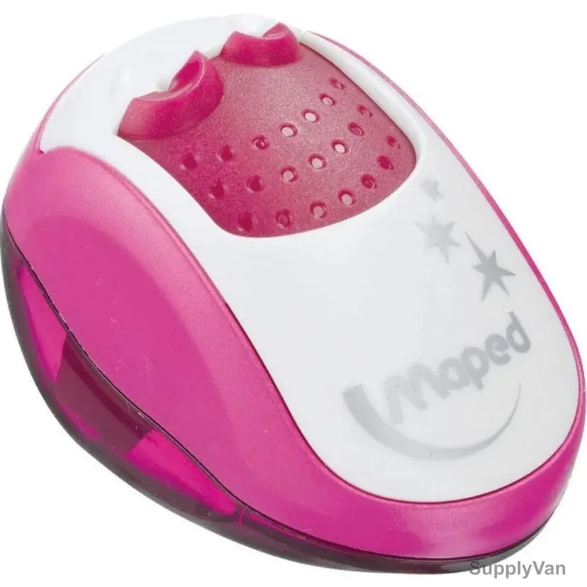 Maped Clean Pencil Sharpener, MD-030210, 2 Hole, Pink