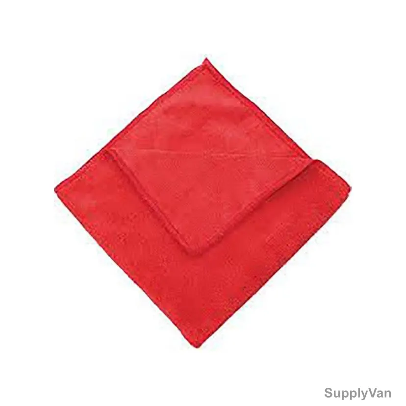 Multi-Purpose Microfiber Towel, KT10R, 40CM Width x 40CM Length, Red, 12 Pcs/Pack