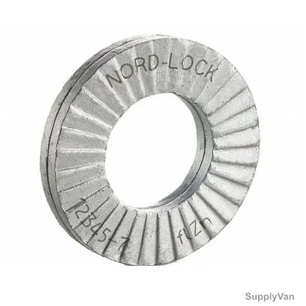 Nord-Lock Wedge Locking Washer, 2727, Carbon Steel, 1 Inch