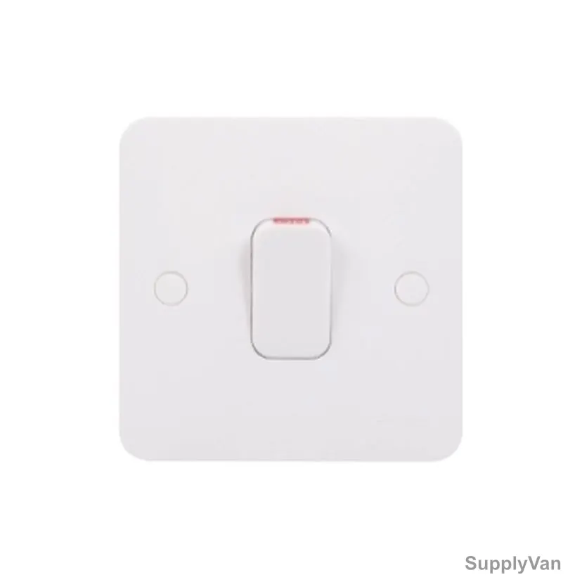 Schneider Electric Electrical Switch With Indicator Lamp, GGBL4011S, Lisse, 1 Gang, 50A, White
