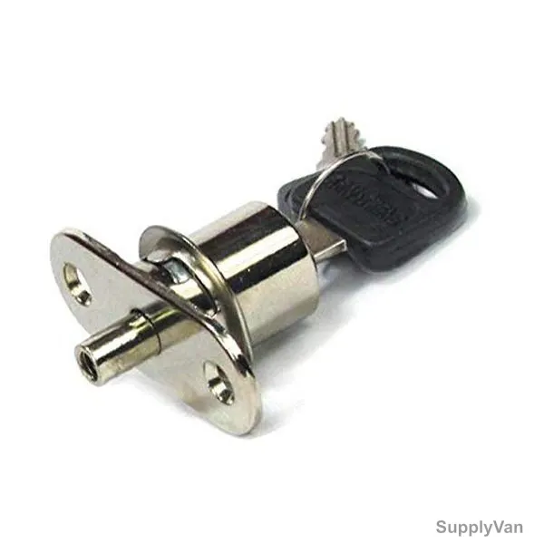 Armstrong Sliding Cabinet Push Lock, 22.6MM, Chrome Plated, Silver