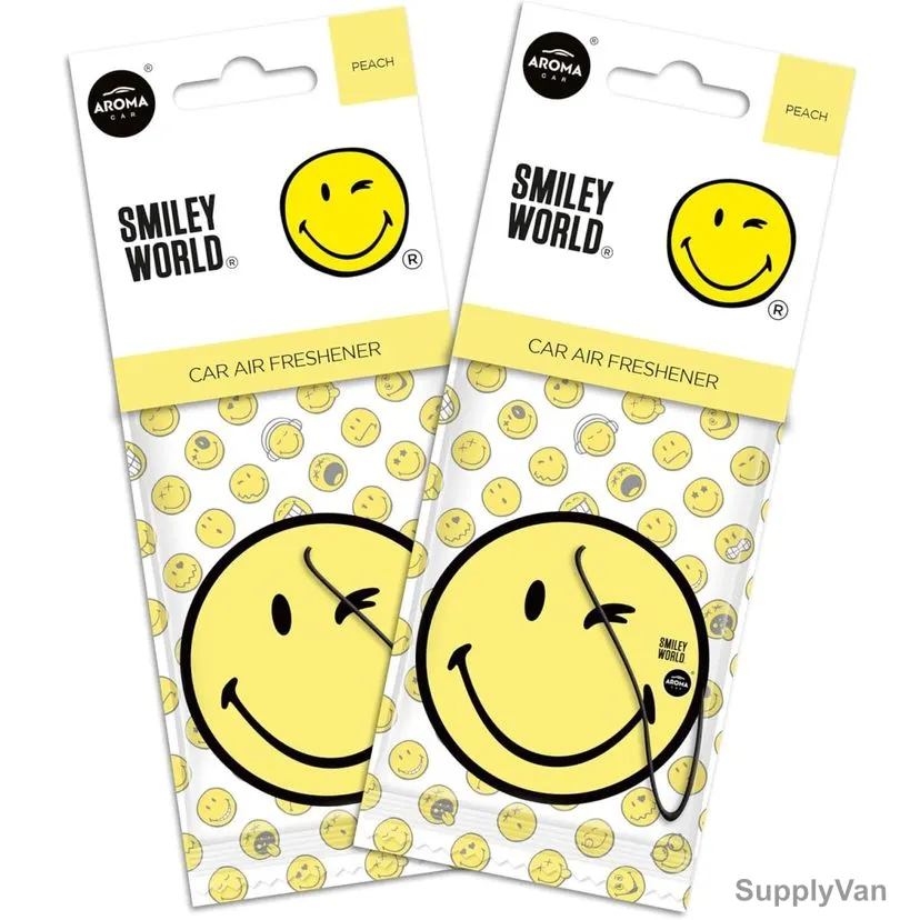 Aroma Home Smiley World Car Air Freshener, Vanilla, 2 Pcs/Pack — image 1