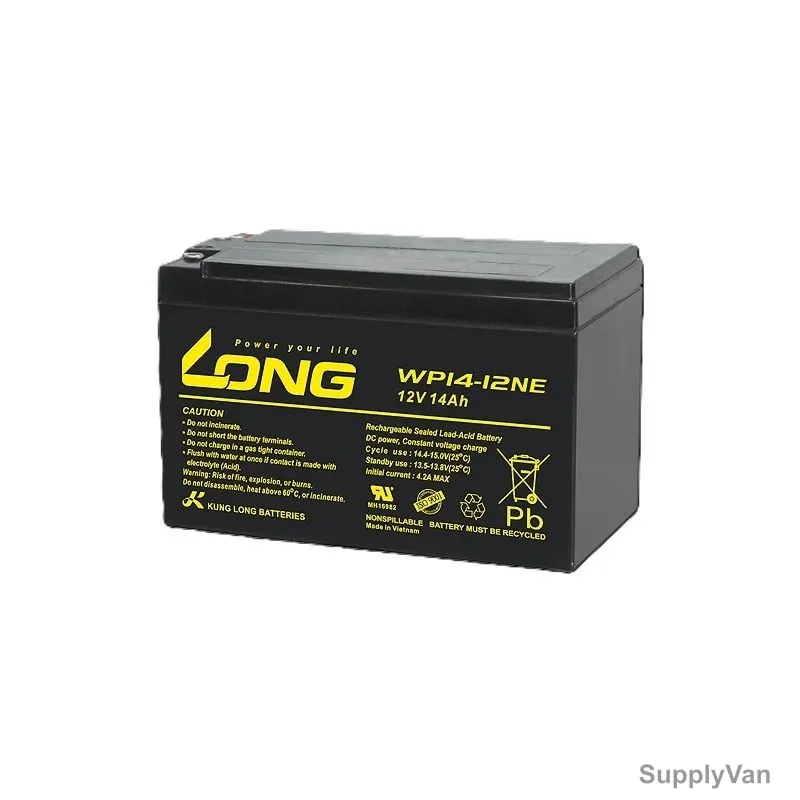 Long Valve Regulated Lead Acid Battery, WP14-12NE, WP Series, 12V, 14Ah