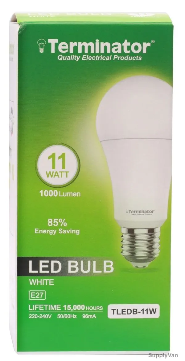 Terminator LED Bulb, TLEDB-11W, 96 mA, 11W, 1000 LM