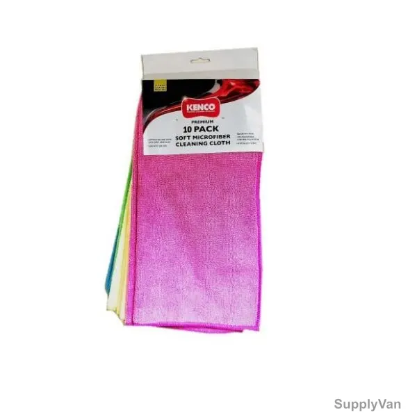 Kenco Soft Microfiber Cleaning Cloth, 2020H, 35CM Width x 35CM Length, Assorted, 10 Pcs/Pack — image 1
