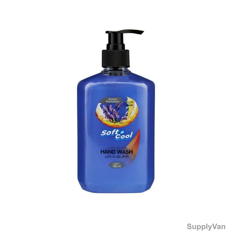 Soft n Cool Anti-Bacterial Liquid Hand Wash, Lavender, 500ML, 24 Pcs/Pack — image 1