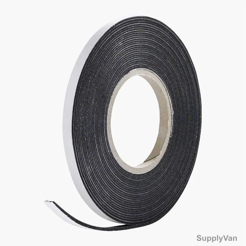Double Side Foam Tape, 1MM, 12MM x 5 Mtrs, Black/White