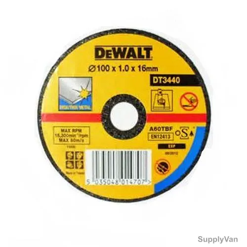Dewalt Cutting Disc, DT3440-QZ, A60TBF, 100x16x1MM
