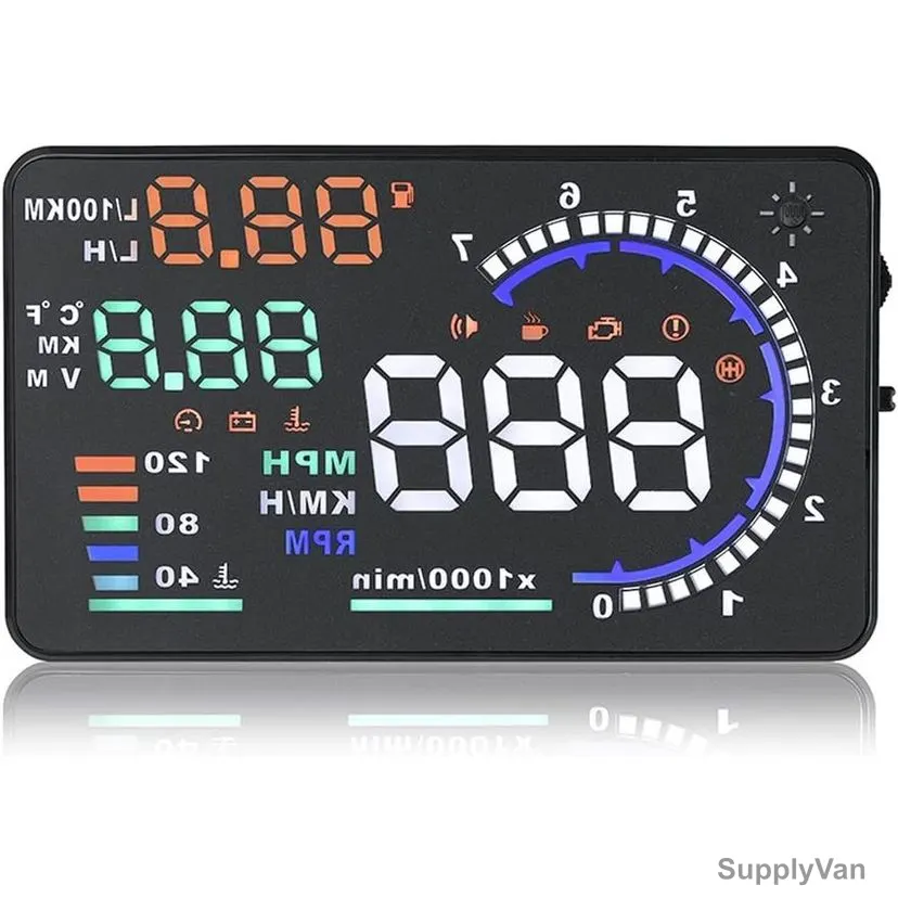 Car HUD Head Up Display, 5.5 Inch, 12VDC, Black