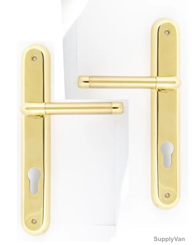 CAL Lever Handle with Lock, SAF-4, Brass Material, Gold Colour