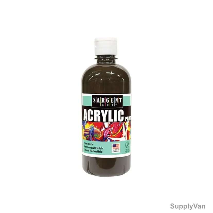 Sargent Art Acrylic Paint, SA24-2489, 16 Oz, Raw Umber