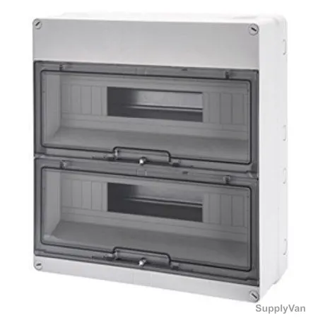 Gewiss Surface Mounted Enclosure, GW40009, IP55, 376x400x135mm, Light Grey