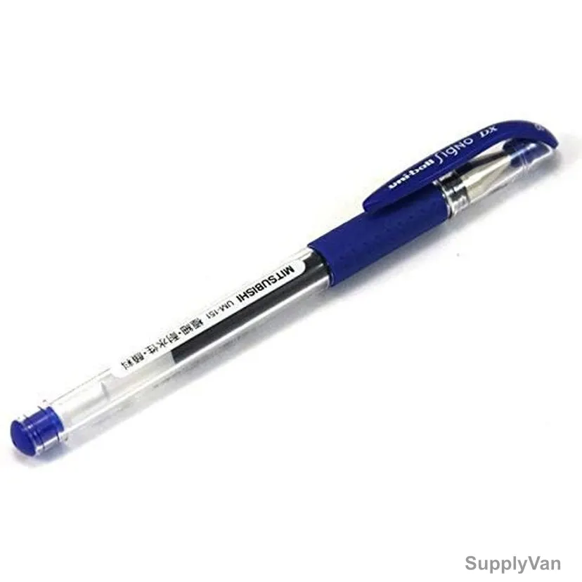 Uni-Ball Roller Ball Pen, UM151, Signo DX, 0.7MM, Blue, 12 Pcs/Pack