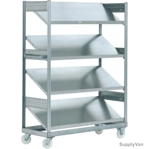 Bito Shelving W/ Inclined Shelves, 10-15182, 1815 x 1368MM, Galvanised