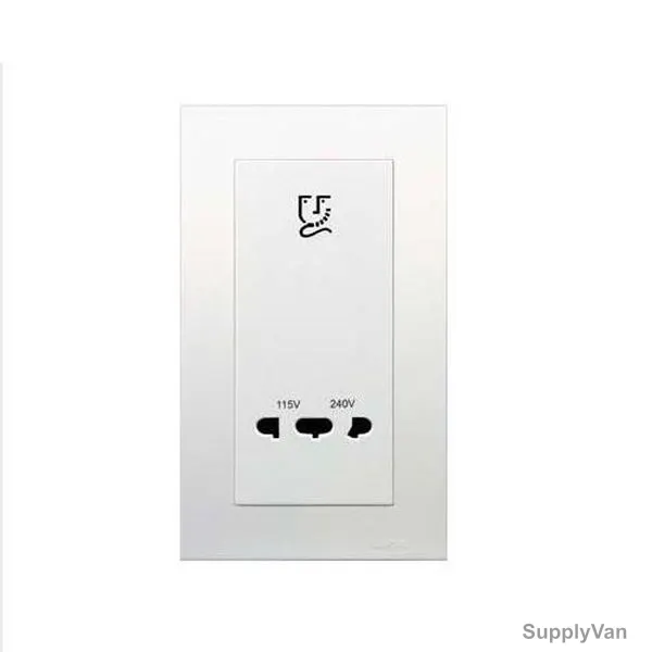 Schneider Electric Universal Shaver Socket, KBT727V, Vivace, 115-240V, White