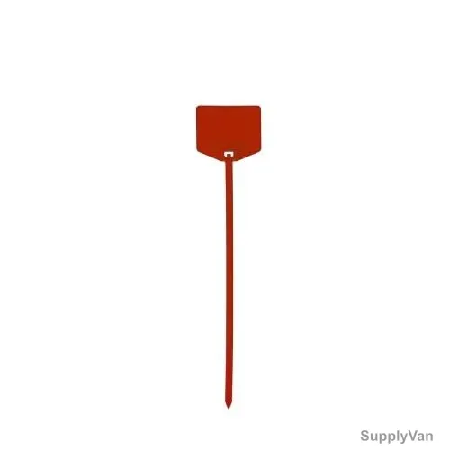 Label Cable Tie, Polypropylene, 150MM Length, Red, 100 Pcs/Pack