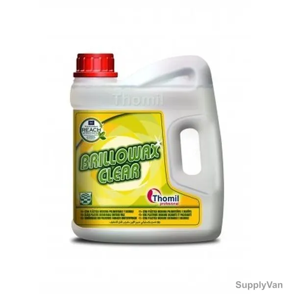 Thomil Brillowax Clear Plastic Dissolvable Buffing Wax, 4 Litre, Clear