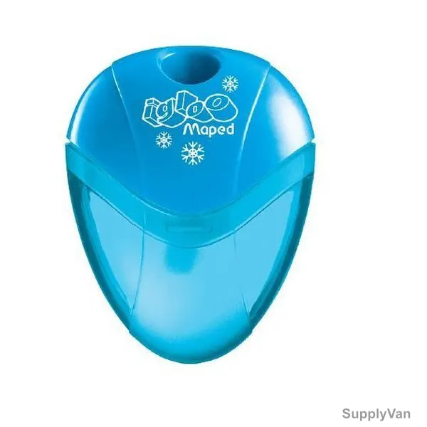 Maped Igloo Pencil Sharpener, MD-003204, 1 Hole, Blue, 4 Pcs/Pack