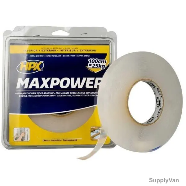 HPX Maxpower Double Sided Tape, 19MM x 5 Mtrs, Transparent