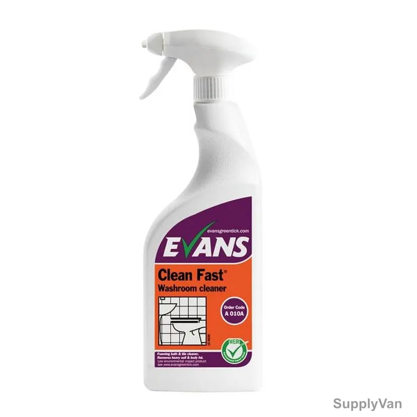 Evans Clean Fast Heavy Duty Washroom Cleaner, 750ML, 6 Pcs/Pack