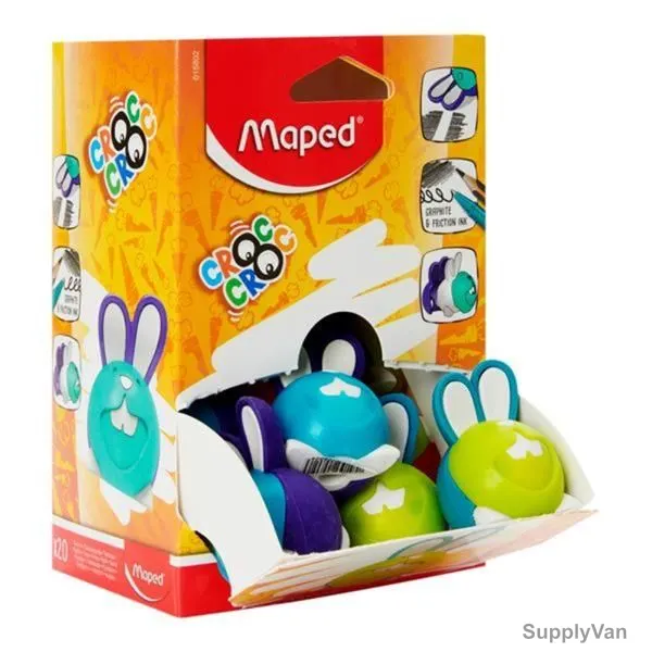 Maped Croc-Croc Eraser In Puzzle Bunny Box, MD-015802, Assorted Colors, 20 Pcs/Pack
