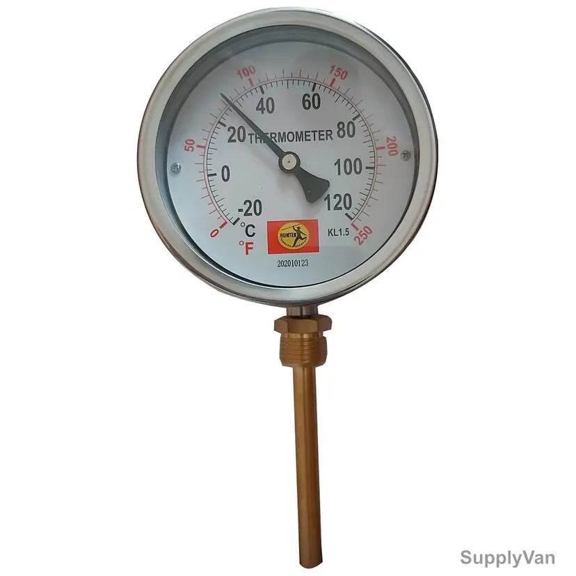 Hunter Temperature Sensor Guage, 8 x 100MM, 0 to 120 Deg.C