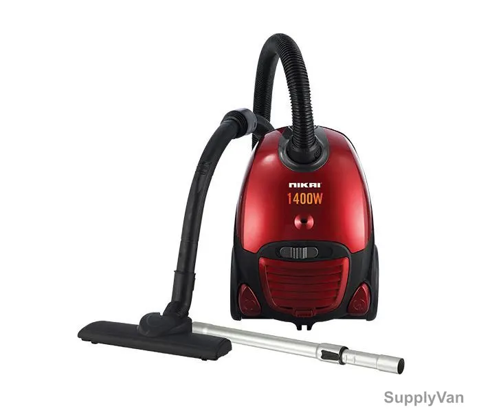 Nikai Vacuum Cleaner, NVC2302, 2 Litres, 1400W, Red and Black
