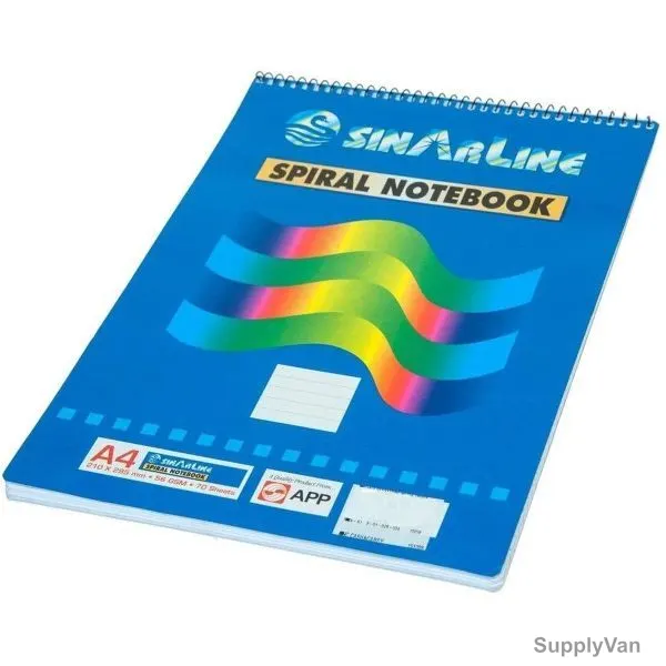 Sinarline Spiral Notebook, SP03846, A4, 56 GSM, 70 Sheets