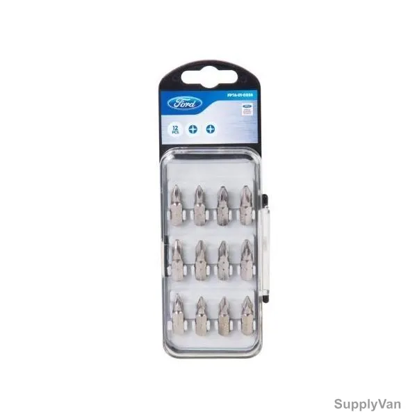 Ford Screw Driving Bits Set, FPTA-01-0036, 25MM, Silver, 12PCS