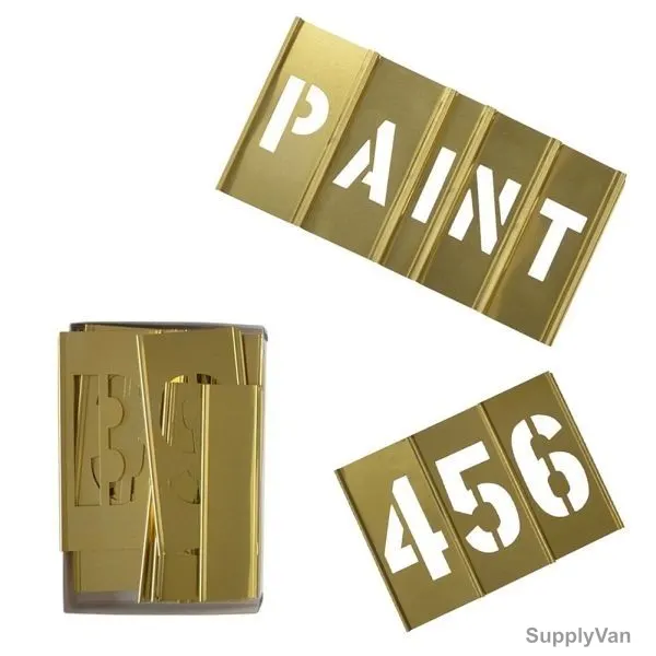 Interlocking Stencil Set, 25.4MM, Gold, 46 Pcs/Set