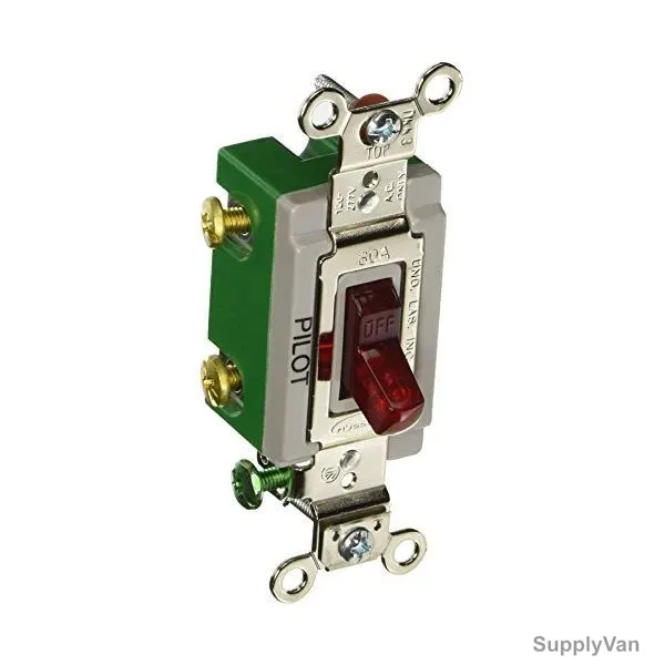Hubbell 2 Way Toggle Switch, HUBHBL3032PL, 30A, 120-277VAC