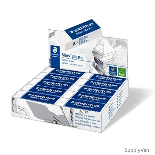 Staedtler Mars Eraser, ST-526-50-CA4A, White, 80 Pcs/Pack