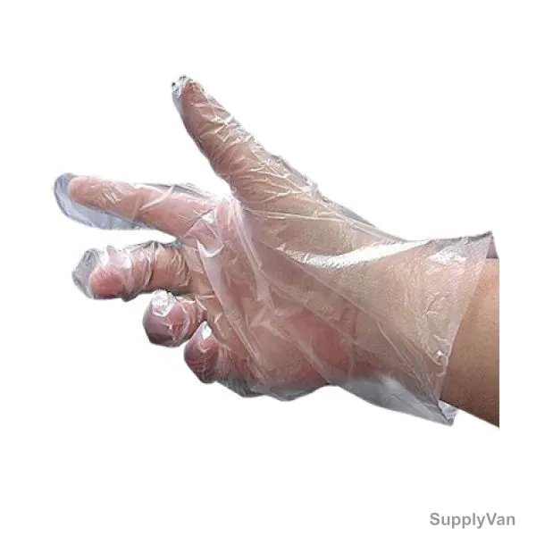 Hotpack Plastic PE Gloves, LDGLOVES, Clear, 10000 Pcs/Carton — image 1