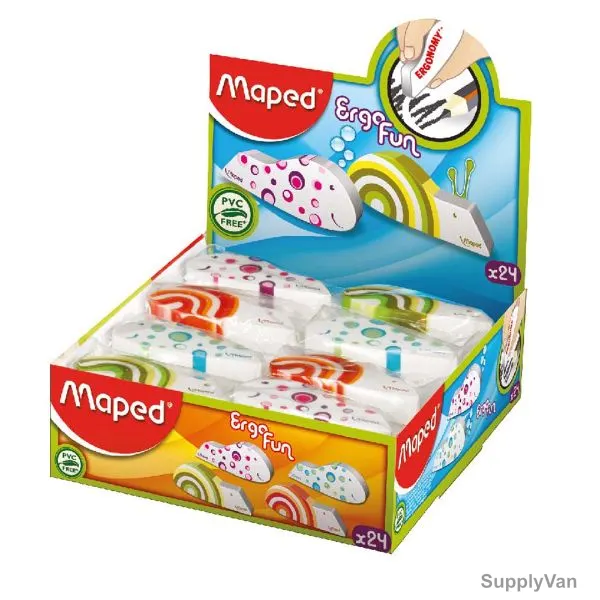 Maped Ergo Fun Eraser, MD-119001, White, 24 Pcs/Pack