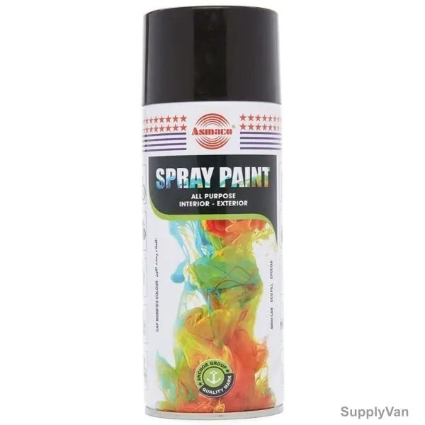 Asmaco Spray Paint, 400ML, Black