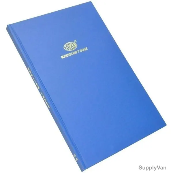 FIS 8MM Single Ruled 3 Quire Manuscript Book with Spiral Binding, FSMNFS3QIE, 210 x 330MM, 144 Pages, Blue