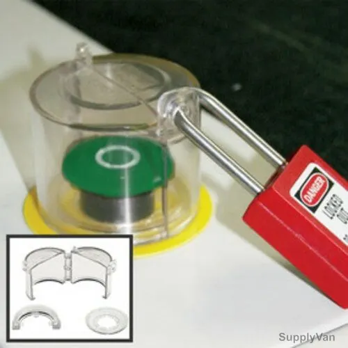 Master Lock Removable Push Button and Rotary Switch Cover, MLS2151, Red