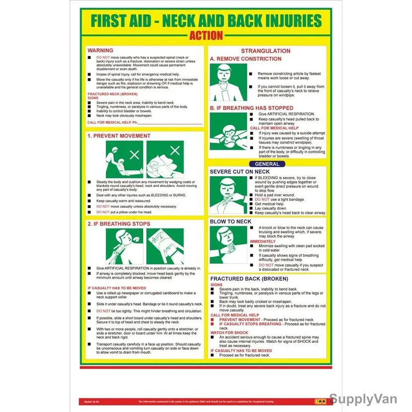 Loto-Lok First Aid Poster, FA-06, Vertical, 600 x 450MM