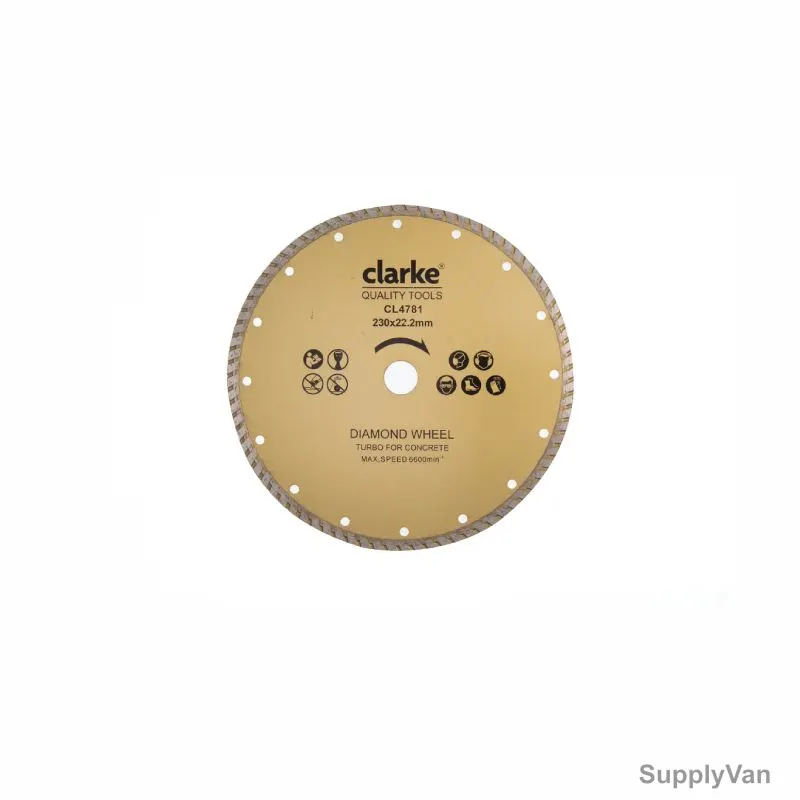 Clarke Marble/Granite Turbo Diamond Cutting Blade, DDT4CL, 4 Inch