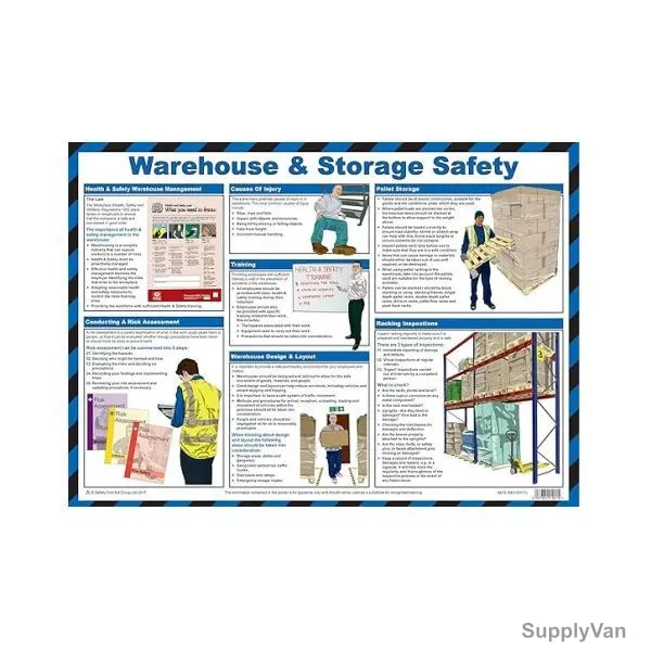 Laminated Warehouse and Storage Safety Poster, A619T, Paper/Plastic, 43CM Width x 60CM Length — image 1