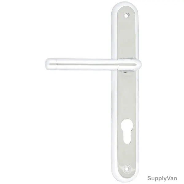 Cal Lever Handle With Lock, Silver, Chrome